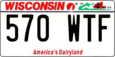 WI license plate 570WTF