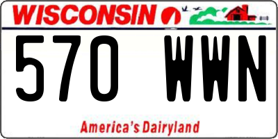 WI license plate 570WWN