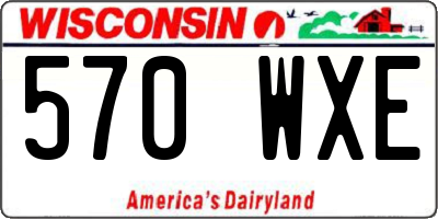 WI license plate 570WXE