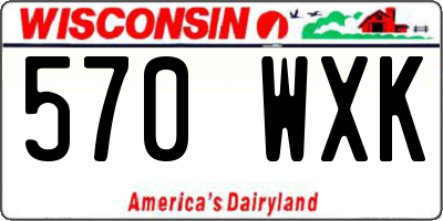 WI license plate 570WXK