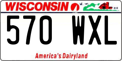WI license plate 570WXL