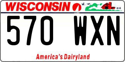 WI license plate 570WXN