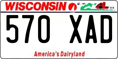 WI license plate 570XAD