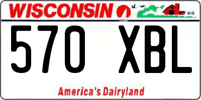 WI license plate 570XBL