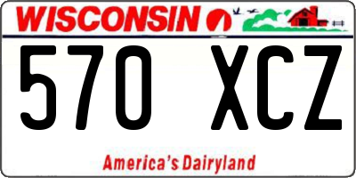 WI license plate 570XCZ