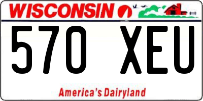 WI license plate 570XEU
