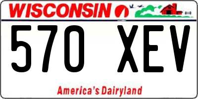 WI license plate 570XEV