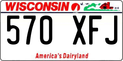 WI license plate 570XFJ