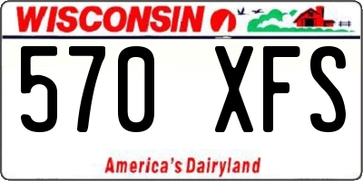 WI license plate 570XFS