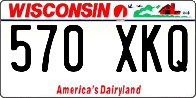 WI license plate 570XKQ