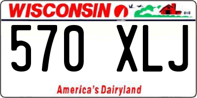 WI license plate 570XLJ