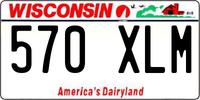 WI license plate 570XLM
