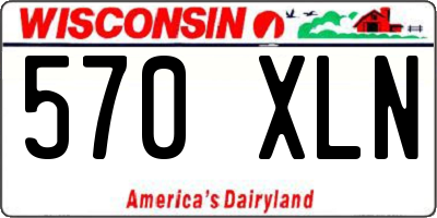 WI license plate 570XLN