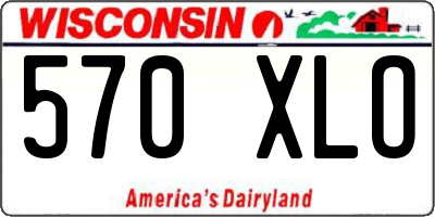 WI license plate 570XLO