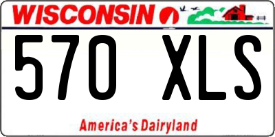 WI license plate 570XLS