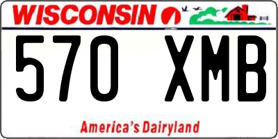 WI license plate 570XMB