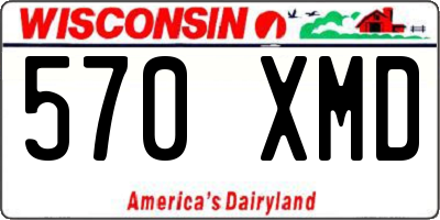 WI license plate 570XMD