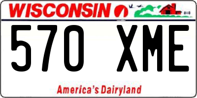 WI license plate 570XME