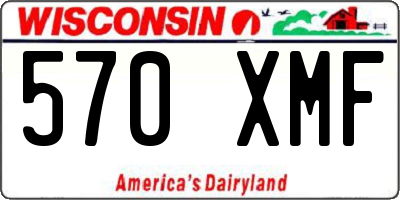 WI license plate 570XMF