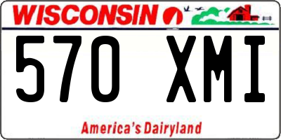 WI license plate 570XMI