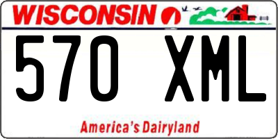 WI license plate 570XML