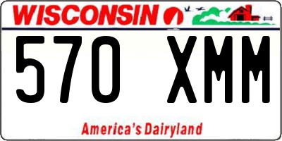 WI license plate 570XMM