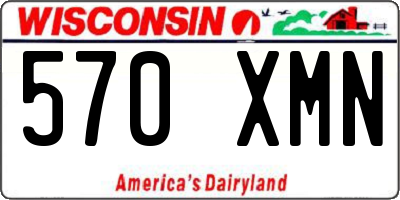WI license plate 570XMN