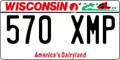WI license plate 570XMP