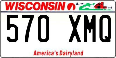 WI license plate 570XMQ