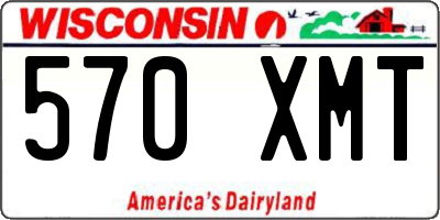 WI license plate 570XMT