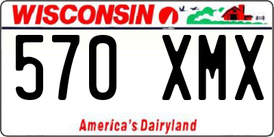WI license plate 570XMX