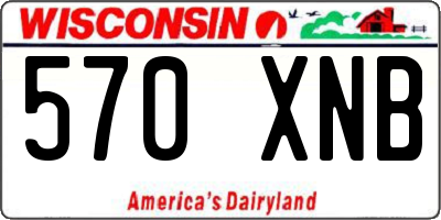 WI license plate 570XNB