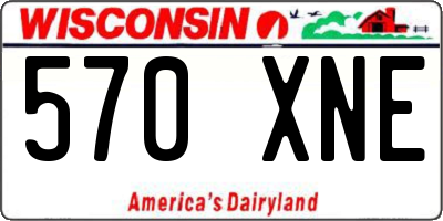 WI license plate 570XNE