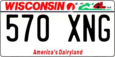 WI license plate 570XNG