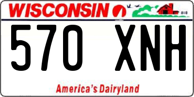 WI license plate 570XNH