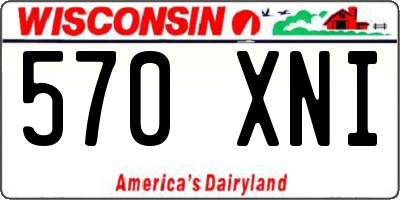 WI license plate 570XNI