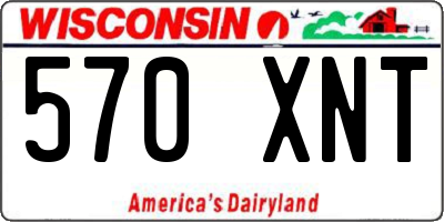 WI license plate 570XNT