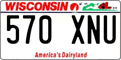 WI license plate 570XNU