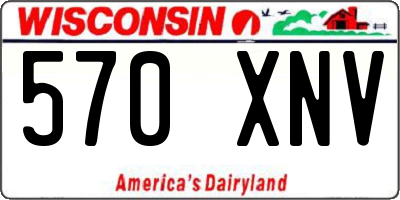 WI license plate 570XNV