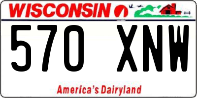 WI license plate 570XNW