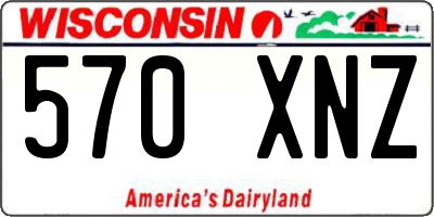 WI license plate 570XNZ