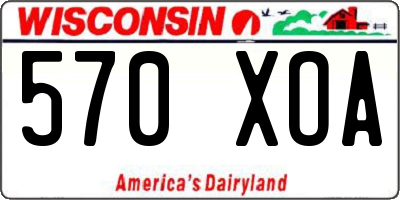 WI license plate 570XOA