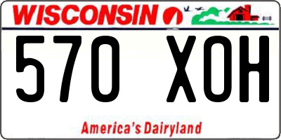 WI license plate 570XOH