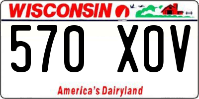 WI license plate 570XOV