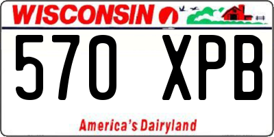 WI license plate 570XPB