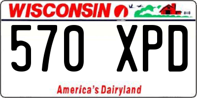 WI license plate 570XPD