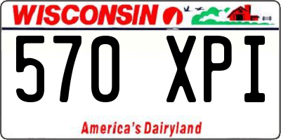 WI license plate 570XPI
