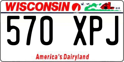 WI license plate 570XPJ