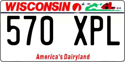 WI license plate 570XPL