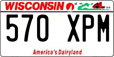 WI license plate 570XPM